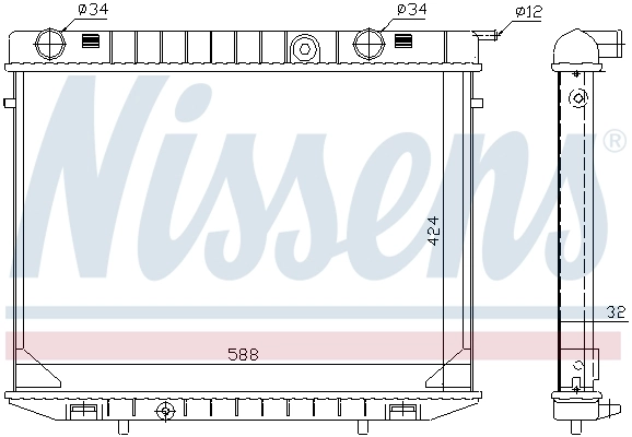 Radiador 63245 Nissens