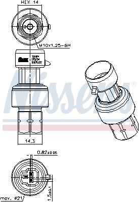 Sensor AC Nissens 301024