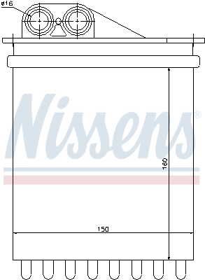 Radiador de calefacción trasero 72040 Nissens