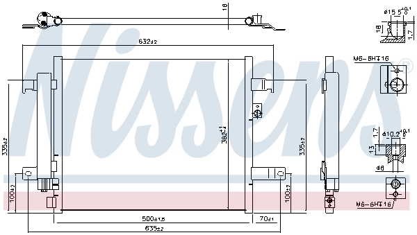 941044 Nissens Radiador de aire acondicionado