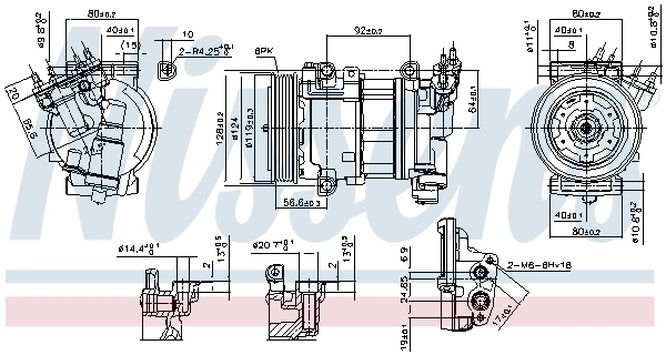 Compresor de ac Nissens 890051