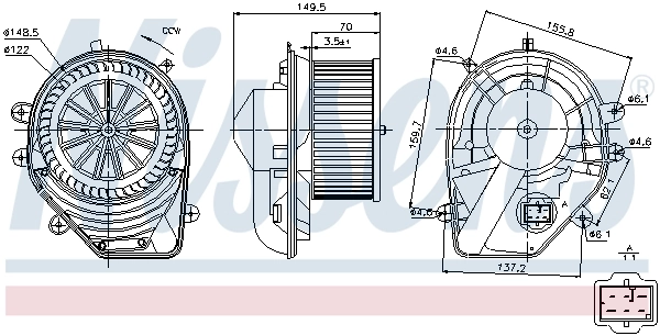 Ventilador interior Nissens 87060