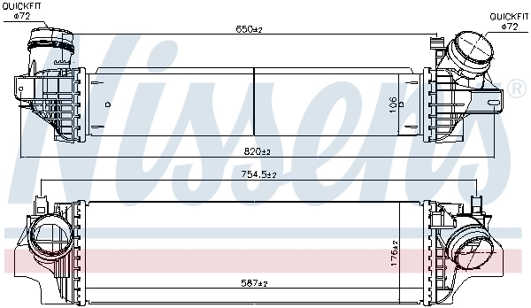 Intercooler 96103 Nissens