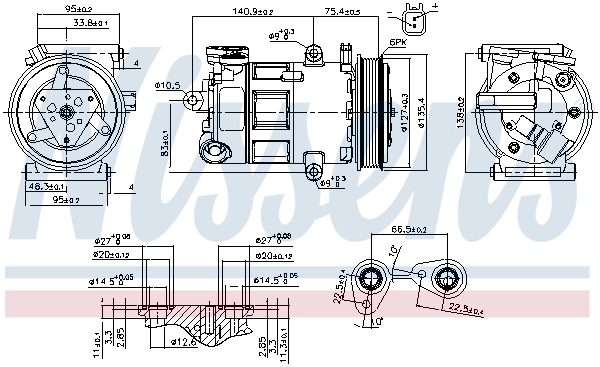Compresor de ac Nissens 89348