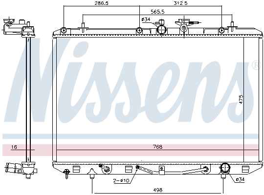 Radiador 646927 Nissens