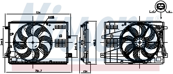850007 Nissens Ventilador de refrigeración del motor