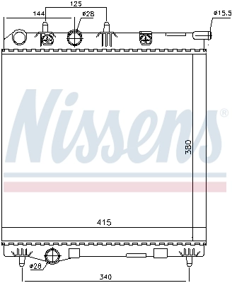 Radiador 636002 Nissens