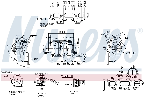 93445 Nissens Turbo para motor