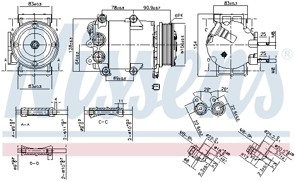 890392 Nissens Compresor climatizador