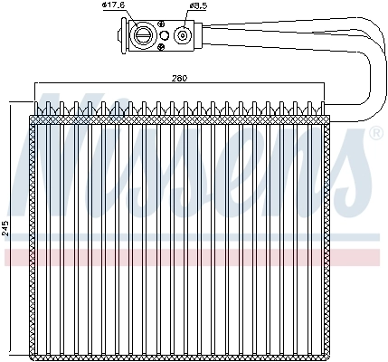 Evaporador de aire acondicionado 92191 Nissens