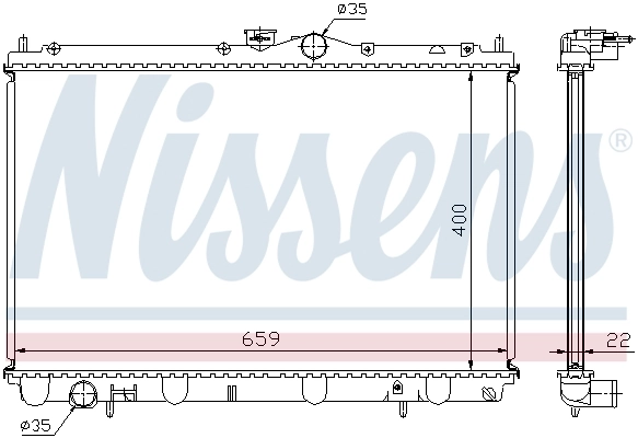 Radiador 62857A Nissens