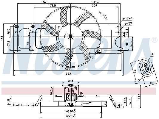 Ventilador de refrigeración del motor Nissens 85712