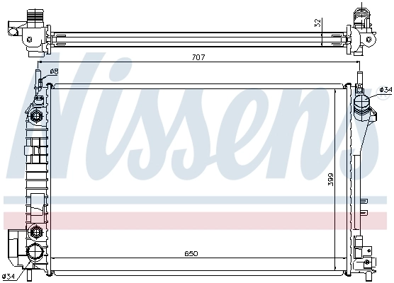 Radiador 63023A Nissens