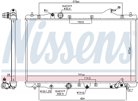 Radiador 606216 Nissens