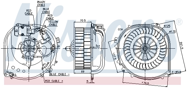 Ventilador habitáculo 87100 Nissens