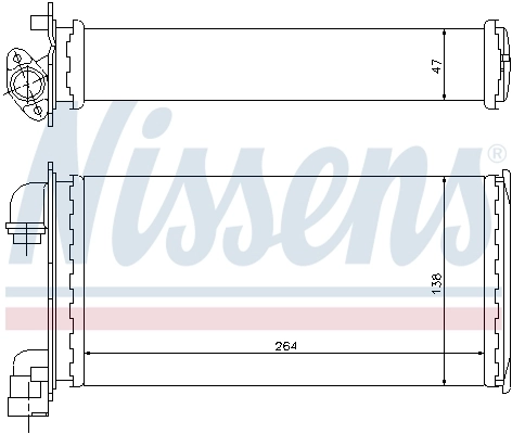 70501 Nissens Radiador interior