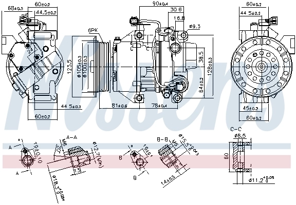 Compresor de aire acondicionado 89443 Nissens