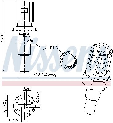 Sensor de temperatura del refrigerante Nissens 207071