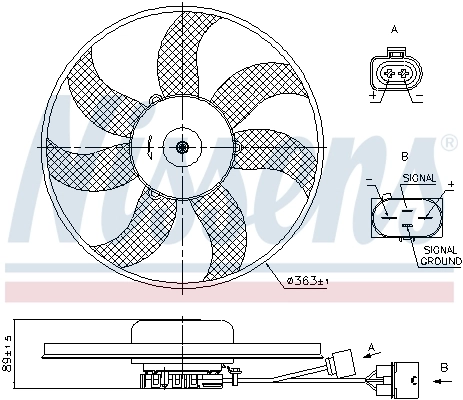 850020 Nissens Electroventilador del motor