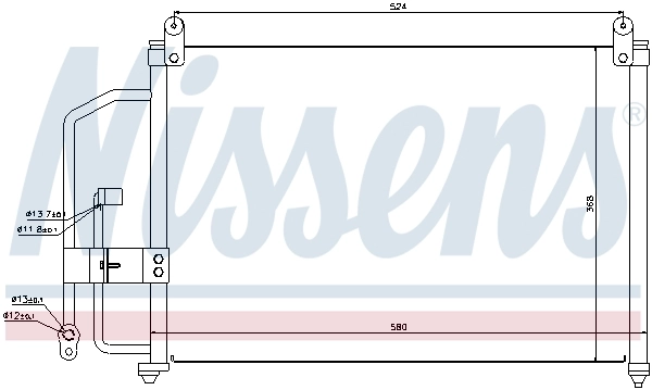 Condensador aire acondicionado 94412 Nissens
