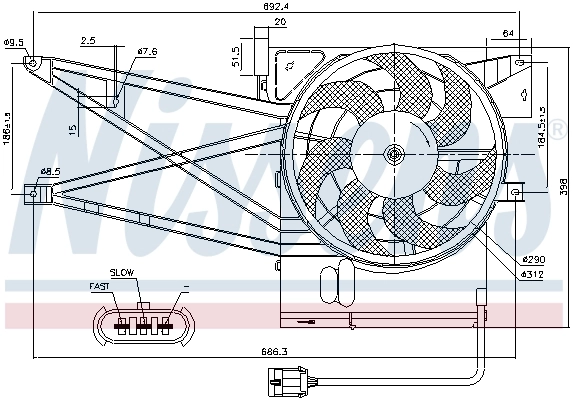 Ventilador de refrigeración Nissens 85017