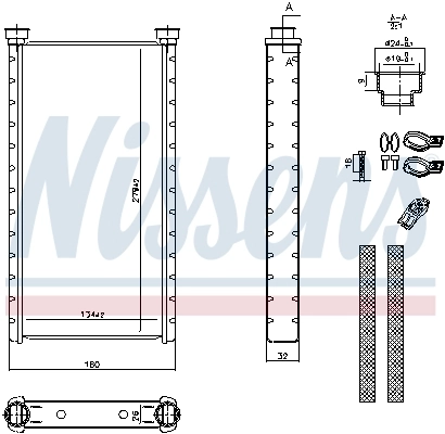 70235 Nissens Radiador interior