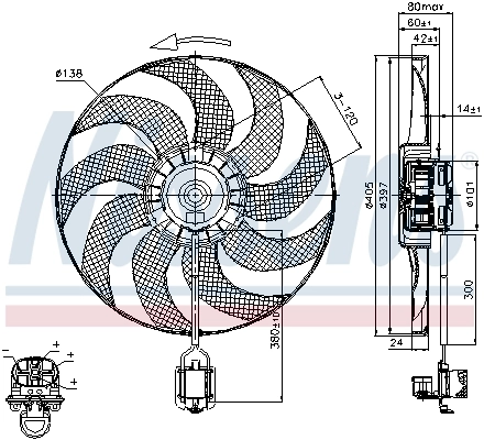 Ventilador de refrigeración del motor Nissens 85748