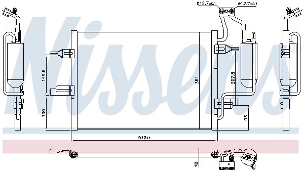 94624 Nissens Radiador de aire acondicionado