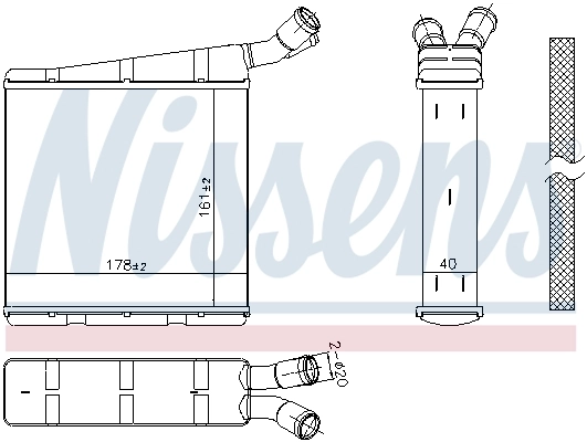 Radiador adicional de refrigeración del motor Nissens 606334