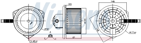Ventilador habitáculo 87142 Nissens