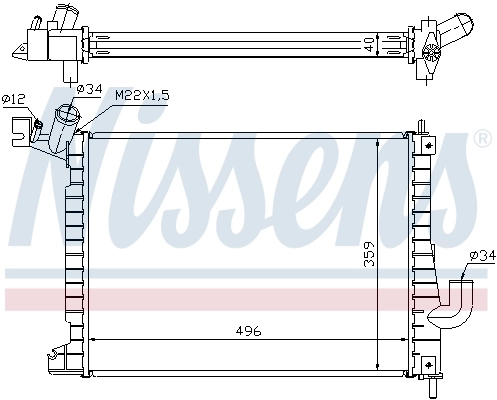 Radiador 63019A Nissens