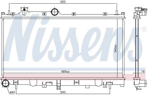 Radiador 606532 Nissens