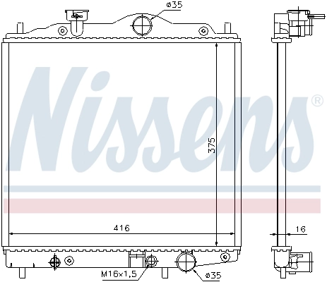 Radiador 67100 Nissens