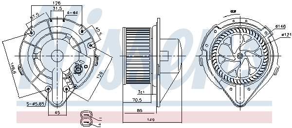 Ventilador interior Nissens 87064
