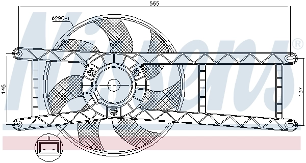 Ventilador de refrigeración del motor Nissens 85145