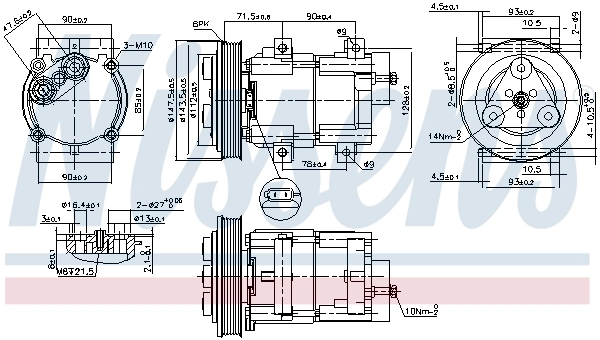 89190 Nissens Compresor climatizador