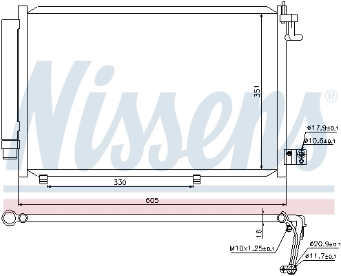 940108 Nissens Radiador de aire acondicionado