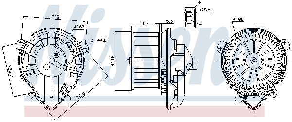 Ventilador interior Nissens 87179