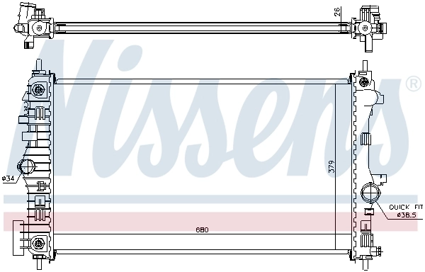 Radiador 630717 Nissens
