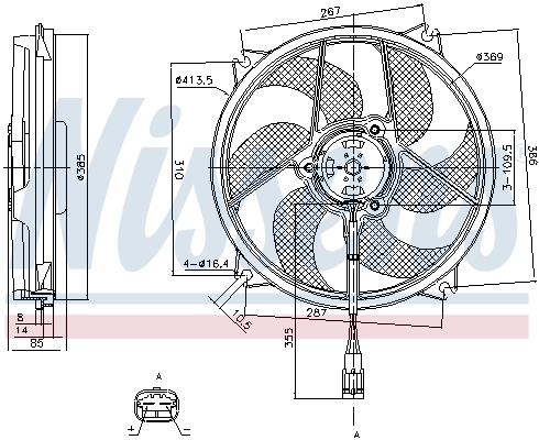 Ventilador de refrigeración del motor Nissens 85561