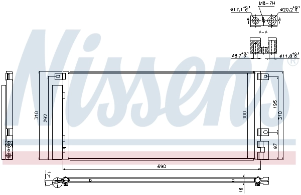 940388 Nissens Radiador de aire acondicionado