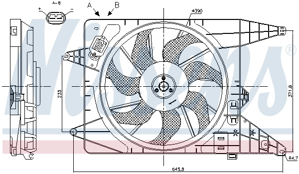 Ventilador de refrigeración del motor Nissens 85890