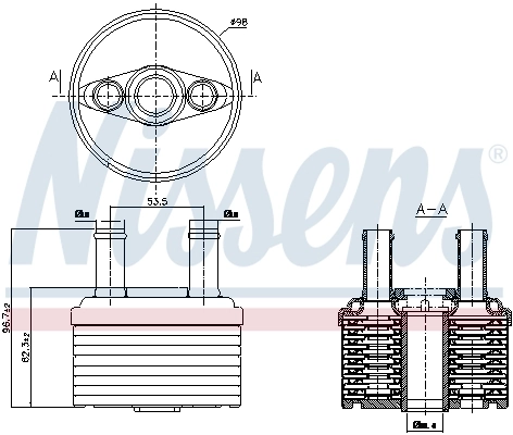 90664 Nissens Radiador de refrigeración de la transmisión