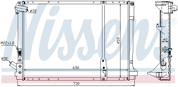 Radiador 63976A Nissens