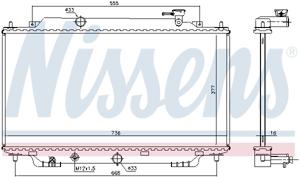 Radiador 68542 Nissens