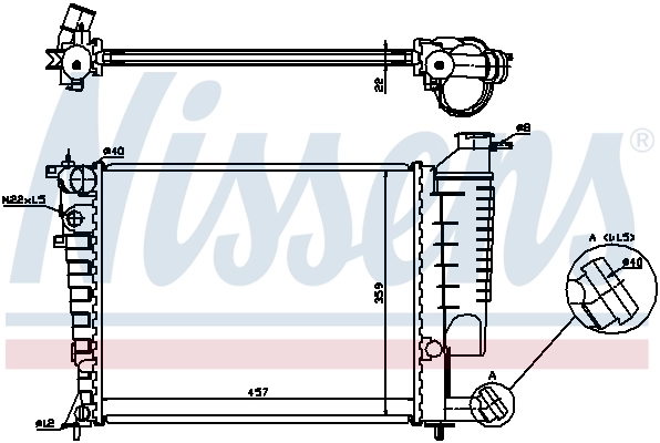 Radiador de água Nissens 613671