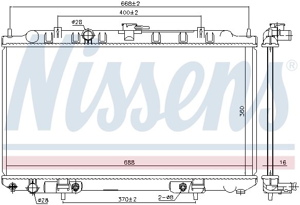 Radiador 68739 Nissens