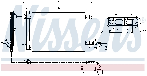 94684 Nissens Radiador de aire acondicionado