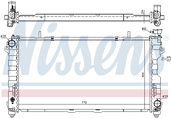 61005 Nissens Refrigeración del motor
