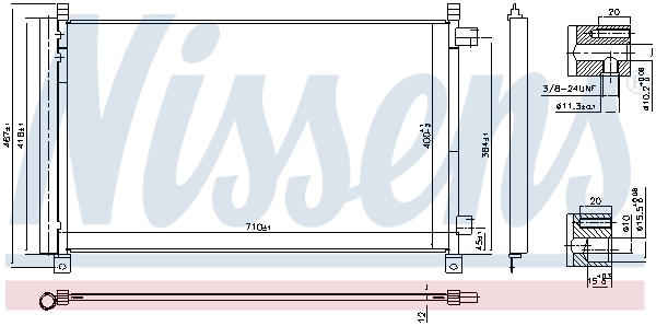 940548 Nissens Radiador de aire acondicionado